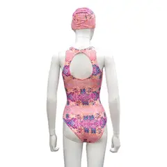 CERASUS PROJECTS - Traje de baño deportivo calafate con gorra de mujer Filtro UV +50