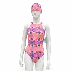 CERASUS PROJECTS - Traje de baño deportivo calafate con gorra de mujer Filtro UV +50