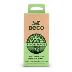 BECO PETS - Beco Pack 8 Rollos Bolsas Biodegradables Extra Grande 120u