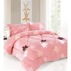 GENERICO - CUBRECAMA CHIPORRO INVIERNO 2 PLAZAS ROSA WHITE