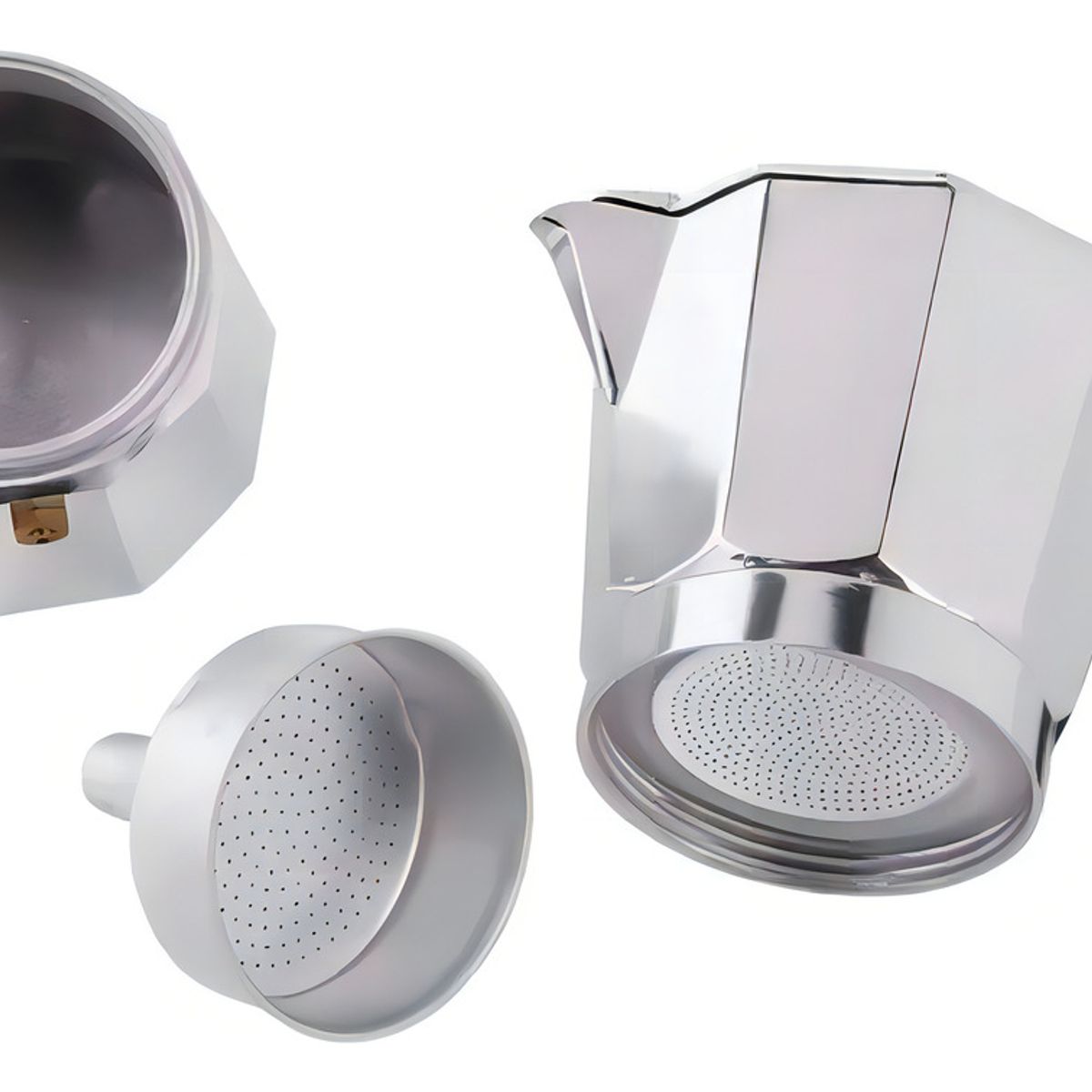 GENERICO - Cafetera Italiana De Aluminio 6 Tazas Cafe Desayuno