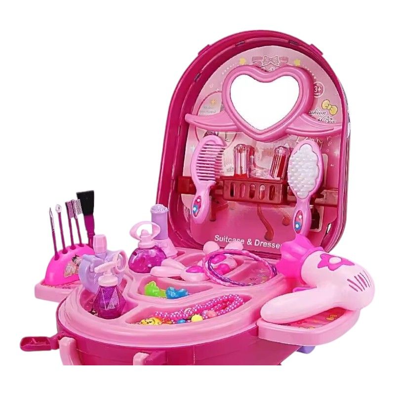 GENERICO - Maletín de Maquillaje para Niñas Princess Glam con Accesorios y Espejo