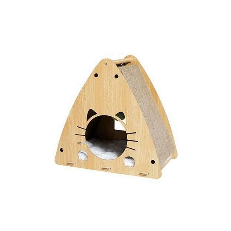 GENERICO - Casa Rascador para Gatos de Madera