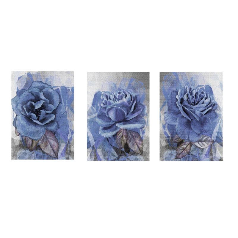 LOS REGALONES - Cuadro Canvas Imagen Abstracto floral en lienzo Pack X3 Uds 30x50cm Cu