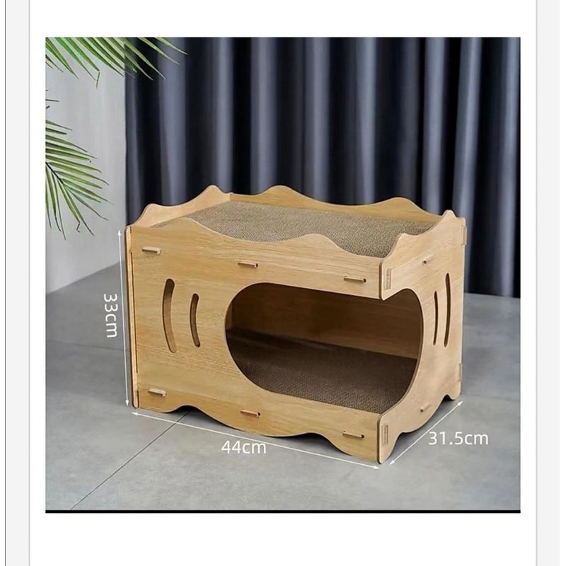 GENERICO - Casa Rascador para Gatos de Madera