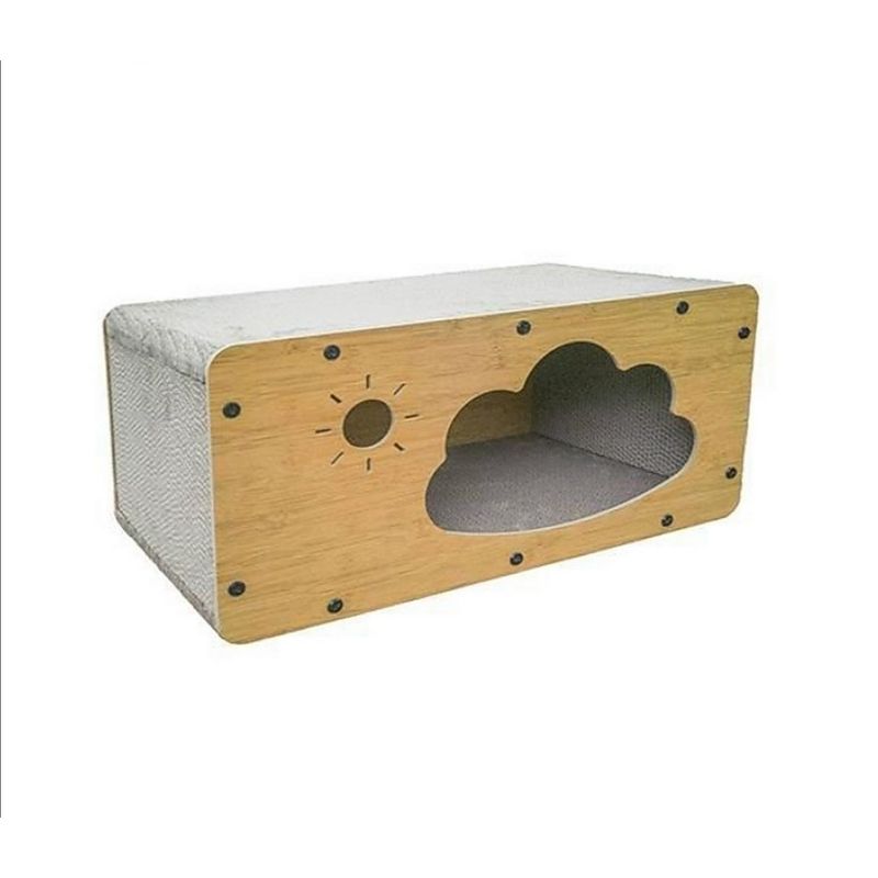 GENERICO - Casa Rascador para Gatos de Madera
