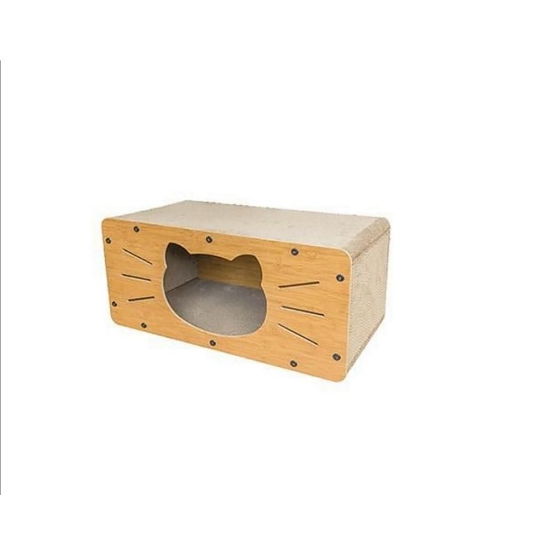 GENERICO - Casa Rascador para Gatos de Madera