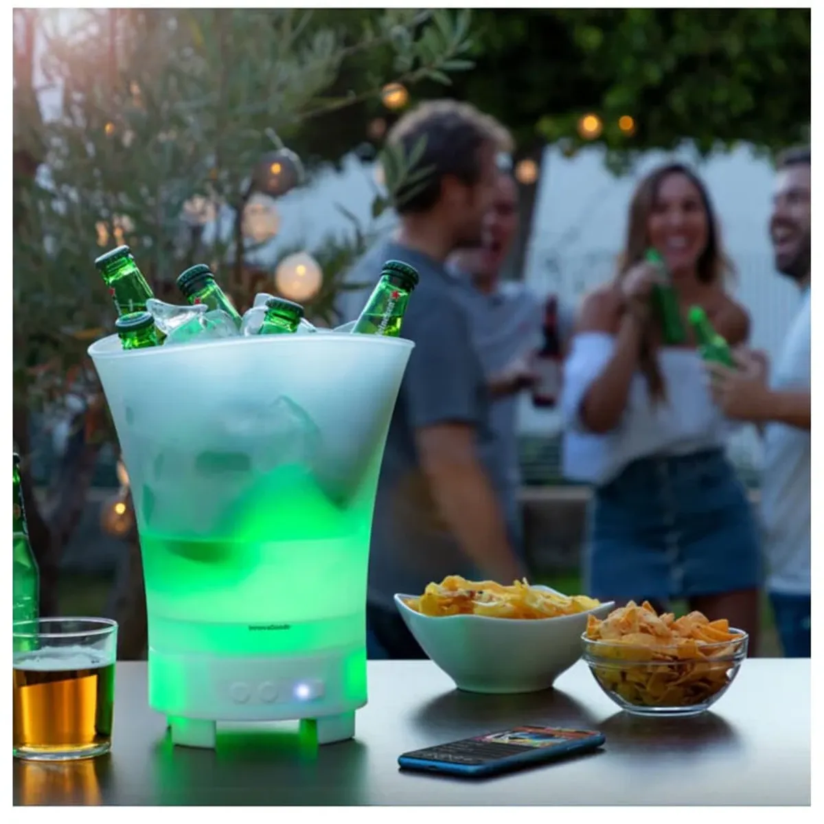 MOVI - HIELERA PARLANTE BLUETOOTH 7 LITROS MULTICOLOR