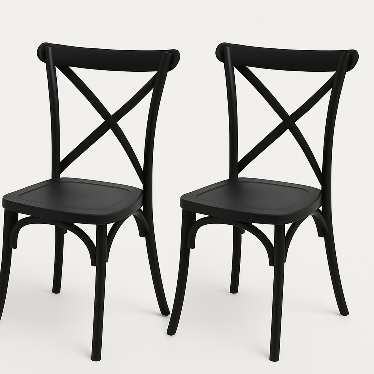 MOBOI - Pack 2 Sillas CrossBack Negra