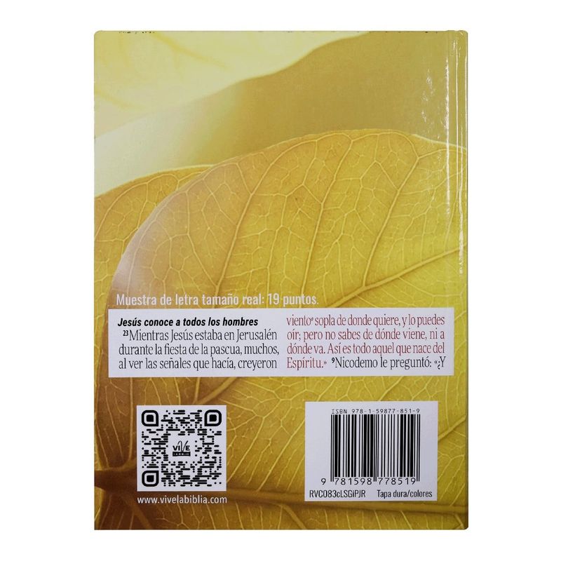 SOCIEDADES BIBLICAS UNIDAS - Biblia RVC Letra Supergigante 18 puntos Concordancia