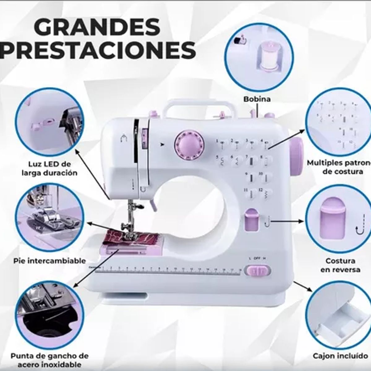 MOVI - MAQUINA DE COSER PORTATIL CON 12 PUNTADAS