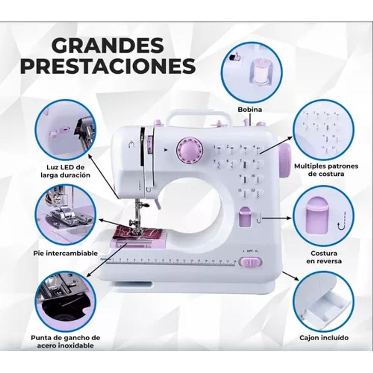 MOVI - MAQUINA DE COSER PORTATIL CON 12 PUNTADAS