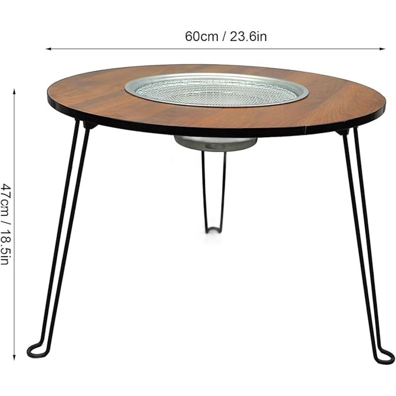 MOVI - MESA PLEGABLE CON PARRILLA PARA TERRAZA  JARDIN Y CAMPING