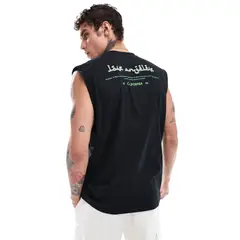 LIFF - Polera Sin Mangas LA Negra Relax Fit
