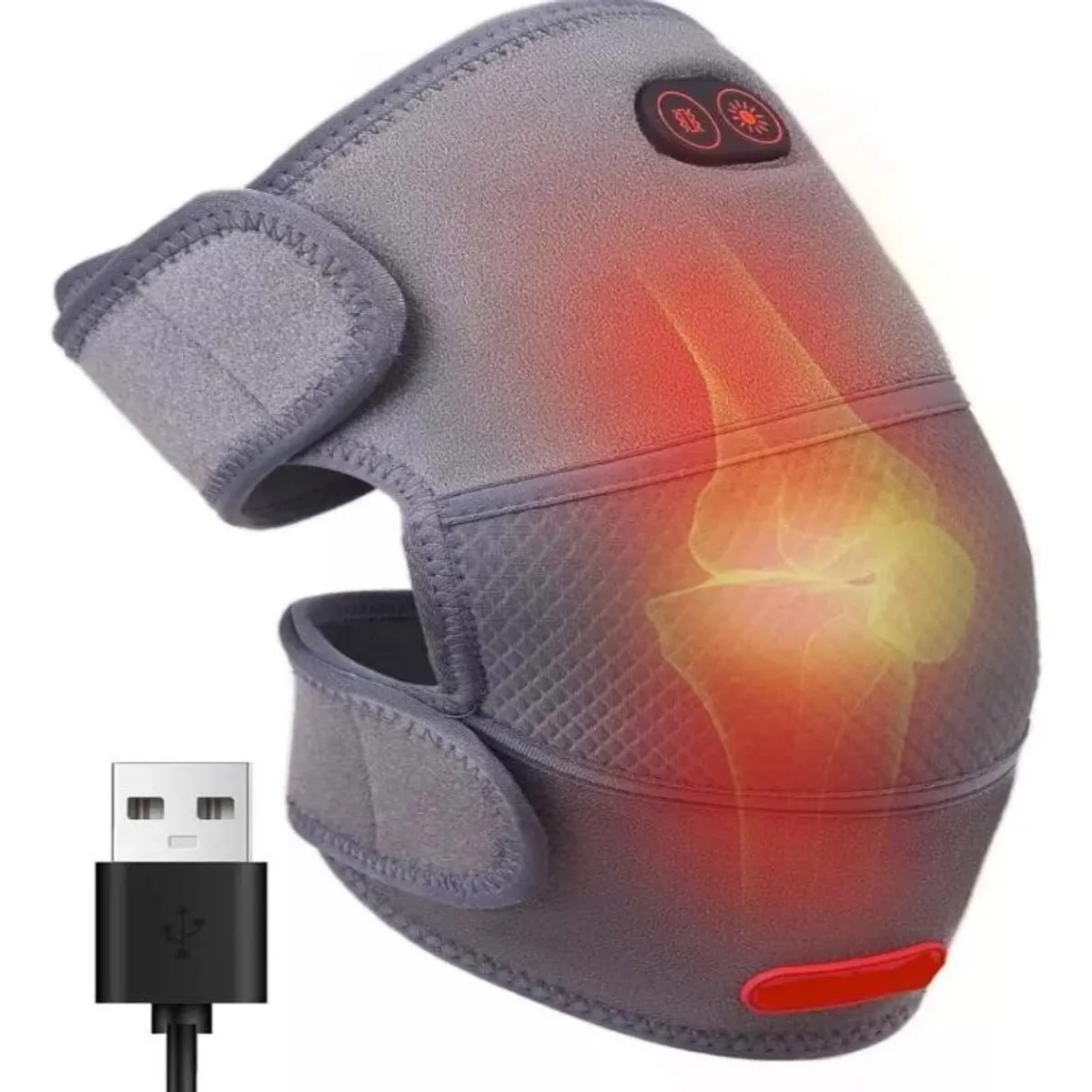 MOVI - Rodillera 2 en 1 con calefacción y masaje para dolores