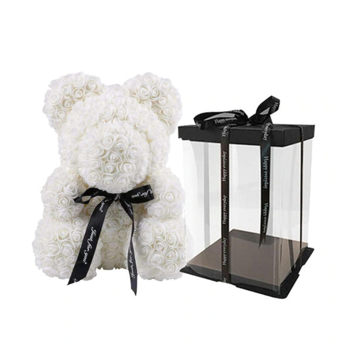 MOVI - OSO PELATOS DE ROSAS SAN VALENTIN BLANCO