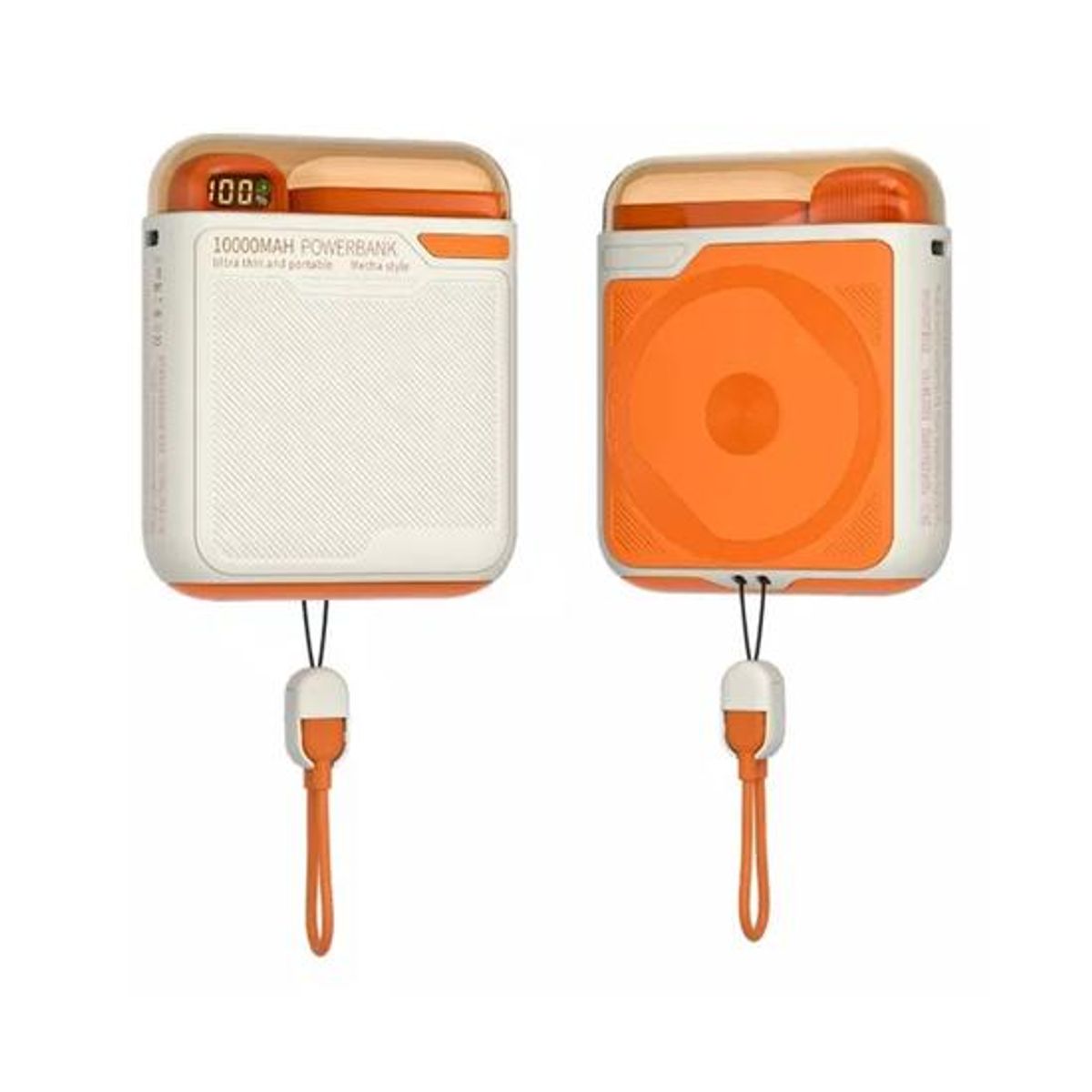 GENERICO - Cargador inalámbrico magnético 10000mAh Power Bank 225W color naranja