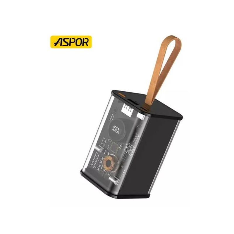 GENERICO - Cargador portátil 20000mAh batería para laptop 65w color negro