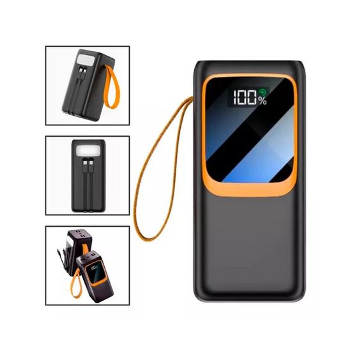 GENERICO - Power Bank 65w Quick Charge 50000mAh con linterna color negro