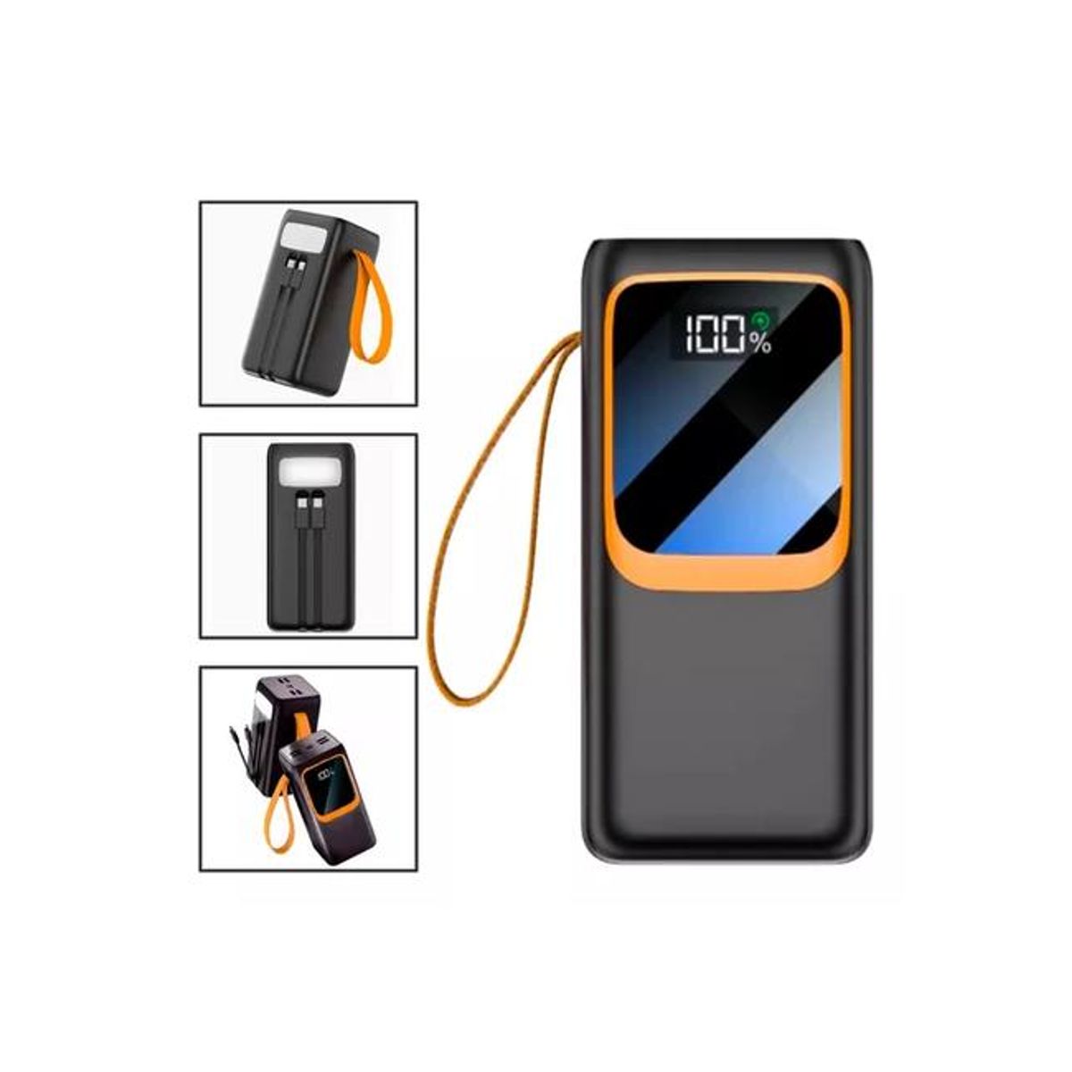 GENERICO - Power Bank 65w Quick Charge 50000mAh con linterna color negro