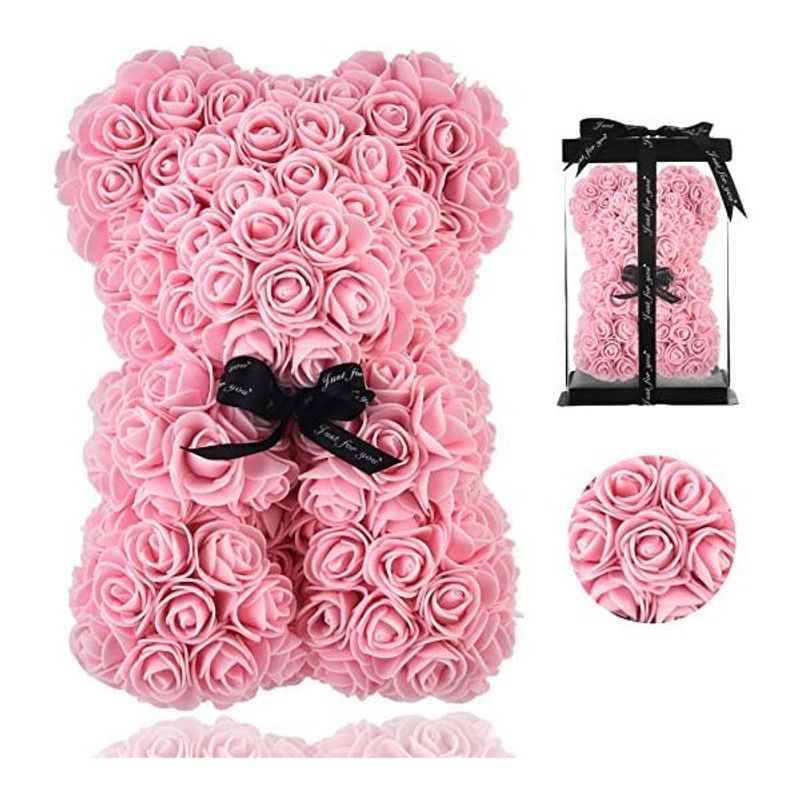MOVI - OSO PÉTALOS DE ROSAS SAN VALENTIN ROSADO