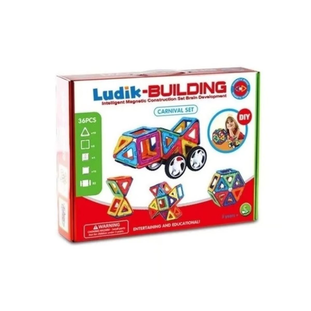 GENERICO - Set De Construcción Magnético  36piezas  SKU: TN