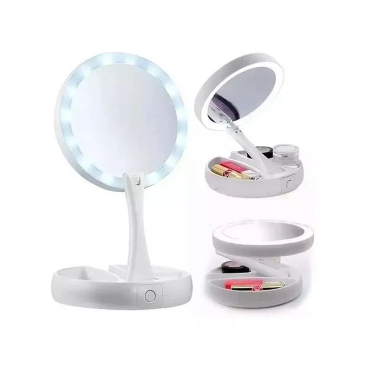 GENERICO - Espejo De Aumento Usb Led Para Maquillaje Color Blanco TN