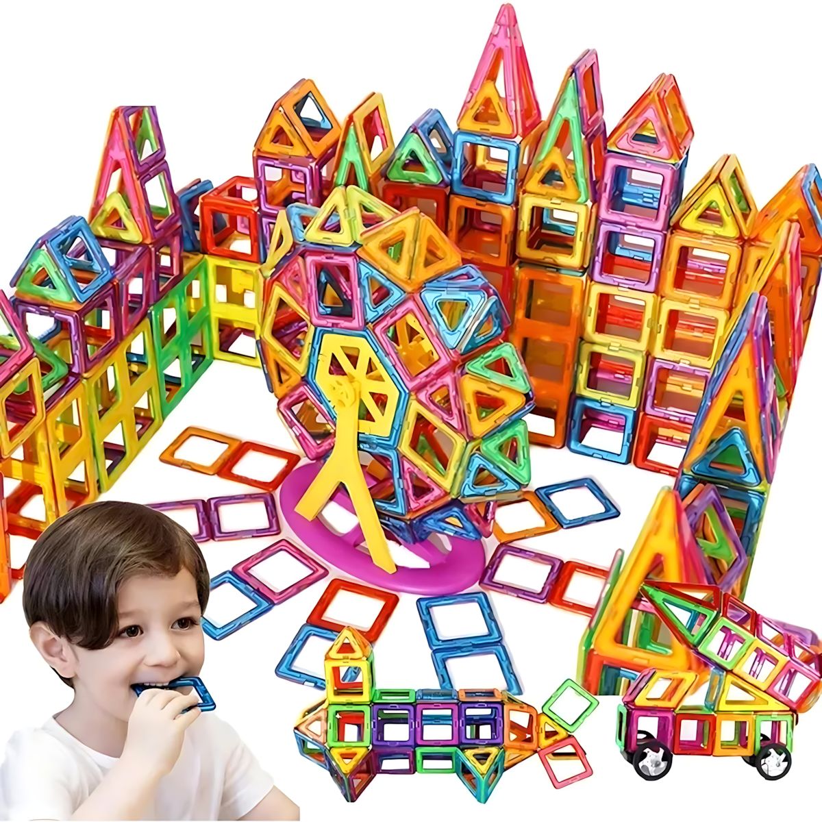 GENERICO - 46 Piezas Juego Bloques Magnéticos 3D Creativos Para Niños