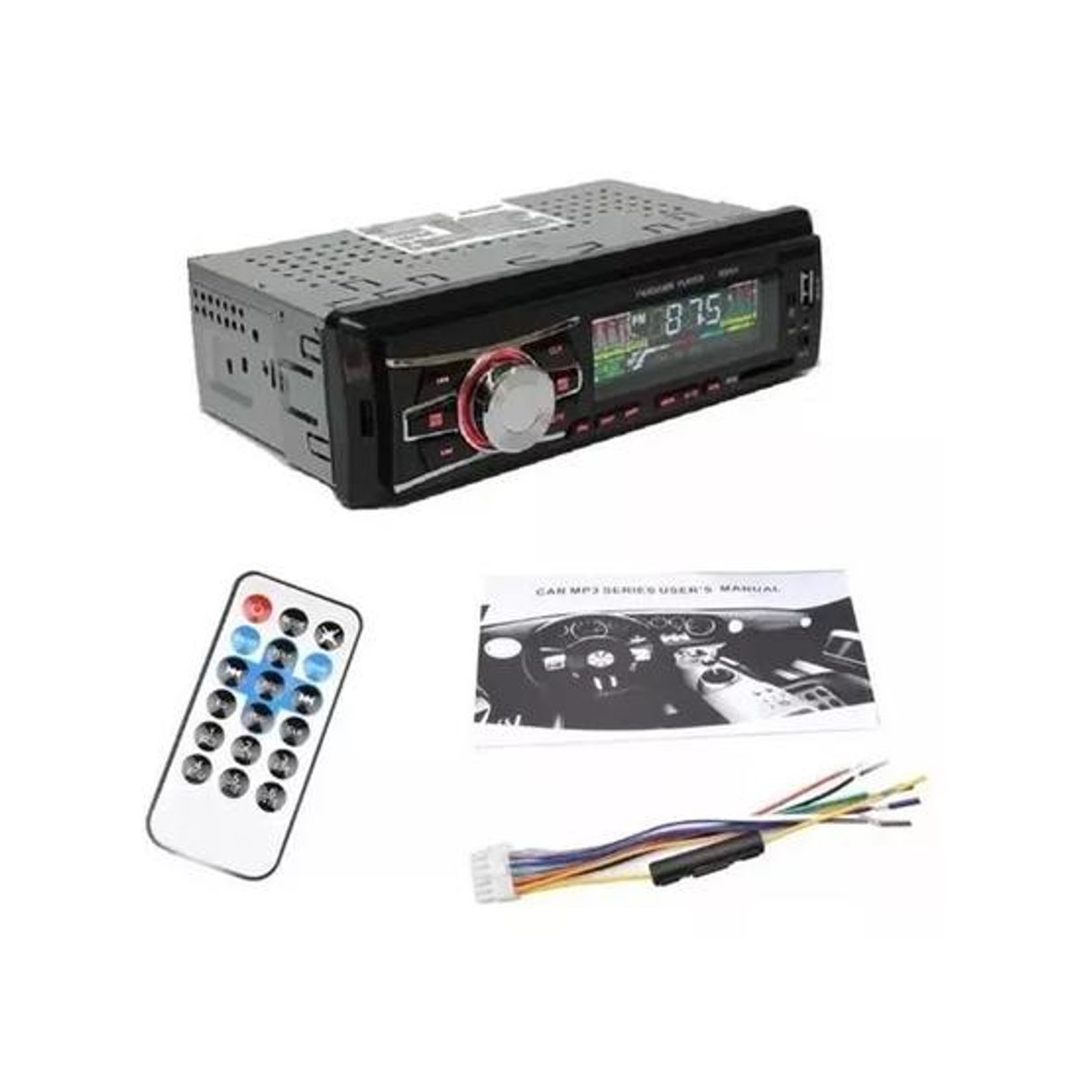 GENERICO - Radio auto 1 Din Bluetooth USB MicroSD Aux color negro