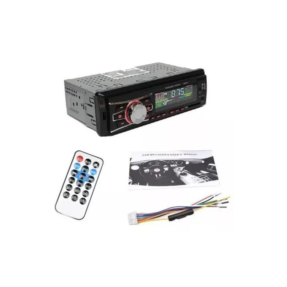 GENERICO - Radio auto 1 Din Bluetooth USB MicroSD Aux color negro