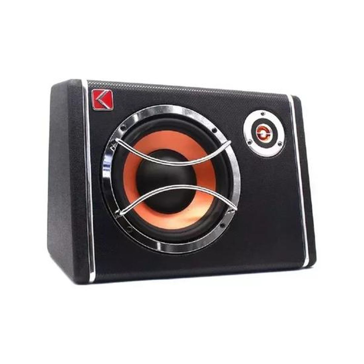 GENERICO - Subwoofer con parlante y kit de instalación color negro