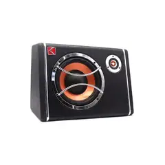 GENERICO - Subwoofer con parlante y kit de instalación color negro