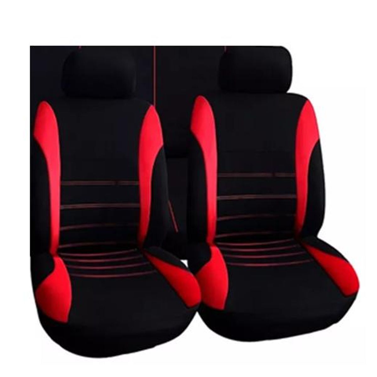 GENERICO - Set funda cubre asiento automóvil 10 piezas color negro