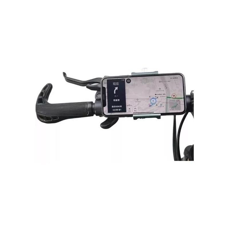 GENERICO - Porta celular metálico para moto y bicicleta color negro