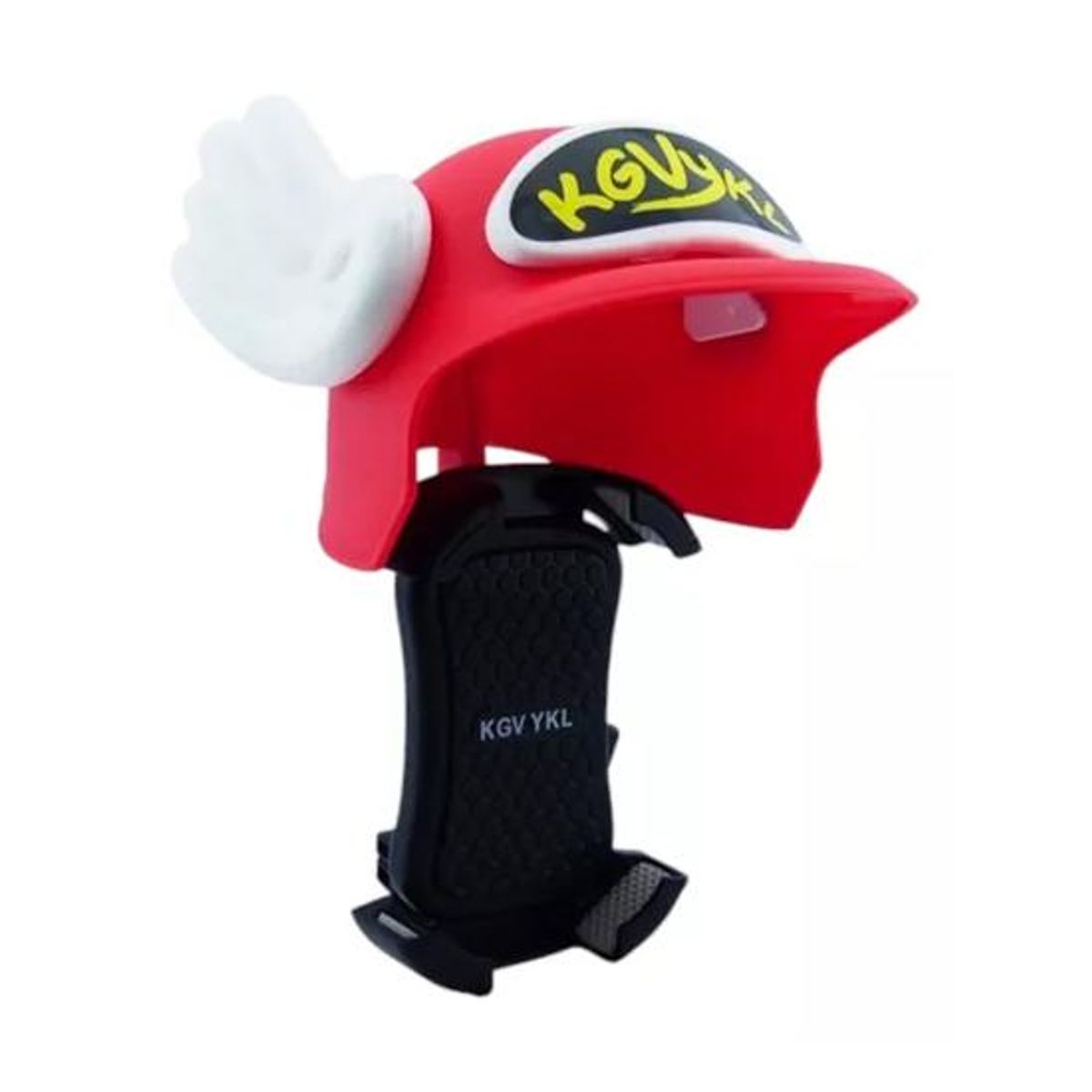 GENERICO - Porta smartphone moto y bicicleta diseño casco color rojo