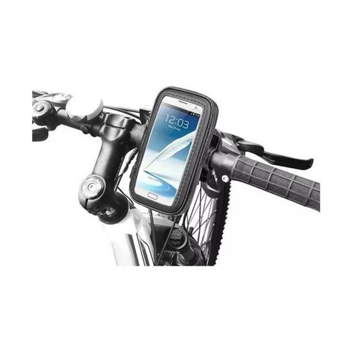 GENERICO - Porta celular para bicicleta y moto impermeable color negro
