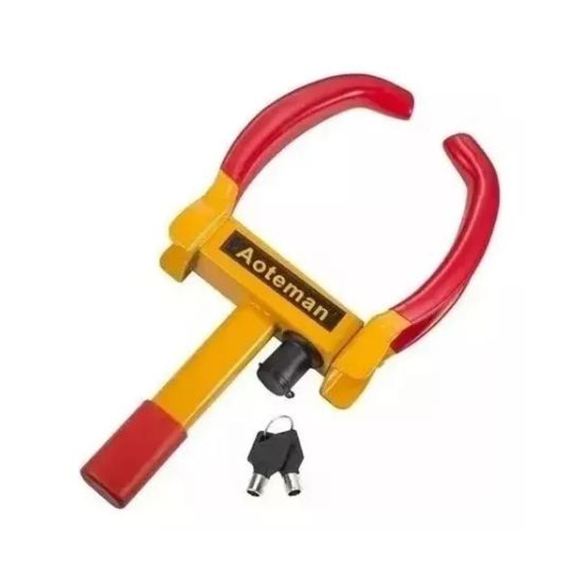 GENERICO - Traba rueda para auto y moto color amarillo