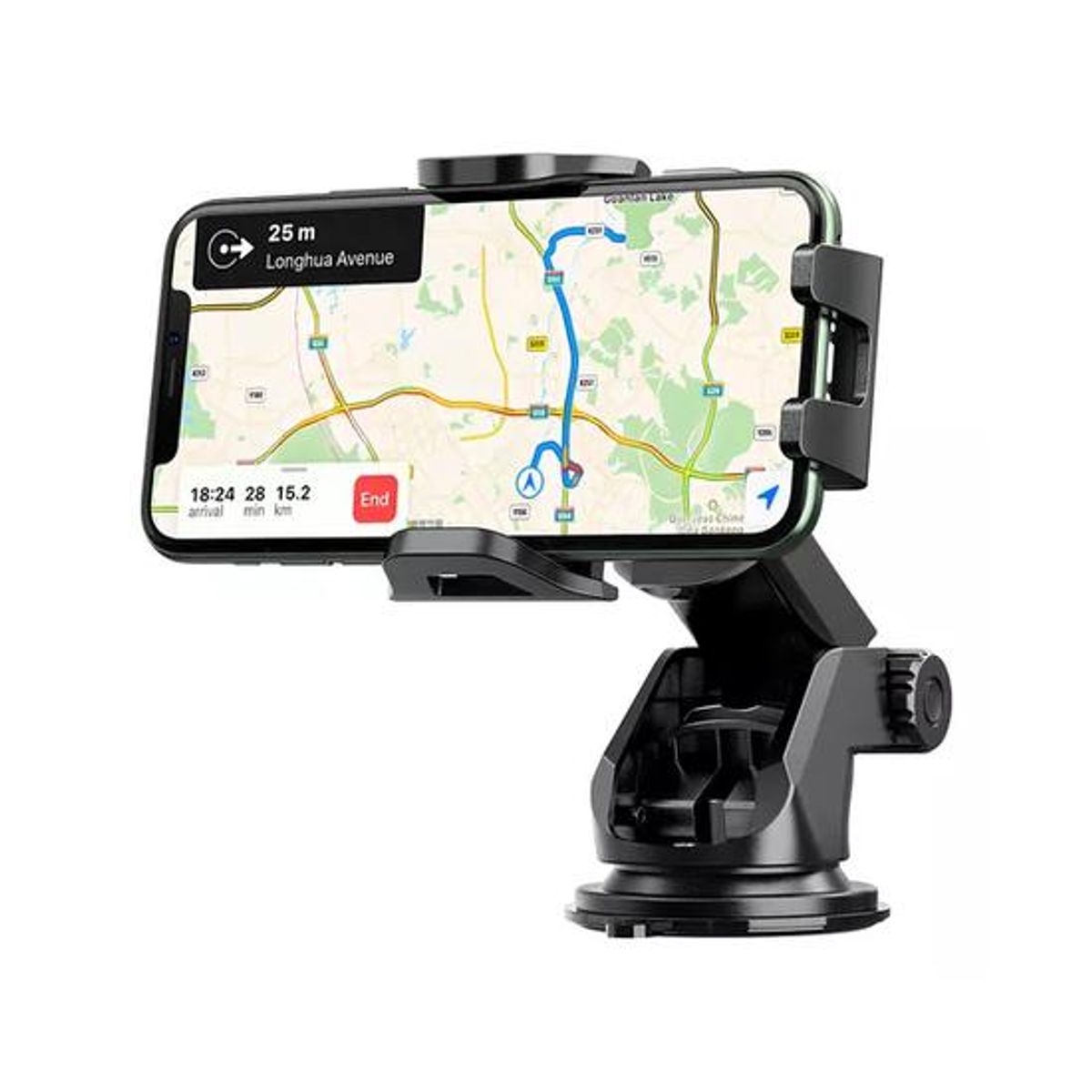 GENERICO - Soporte para auto Hoco Touareg para tablero color negro