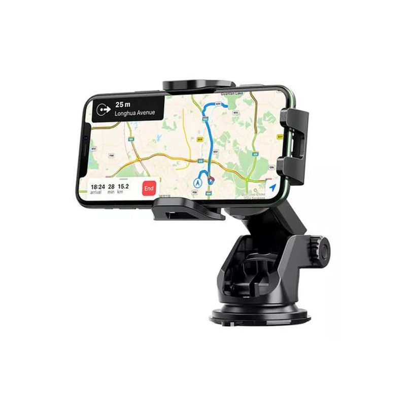 GENERICO - Soporte para auto Hoco Touareg para tablero color negro
