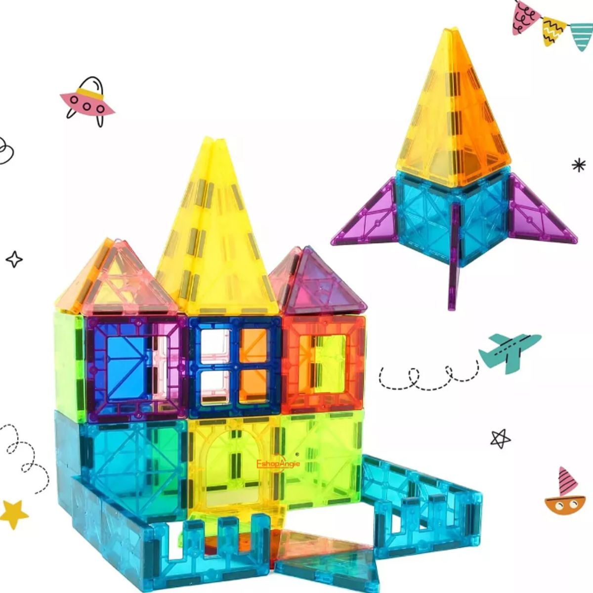 GENERICO - Imanes Juego Bloques Magnéticos De 60 Imán