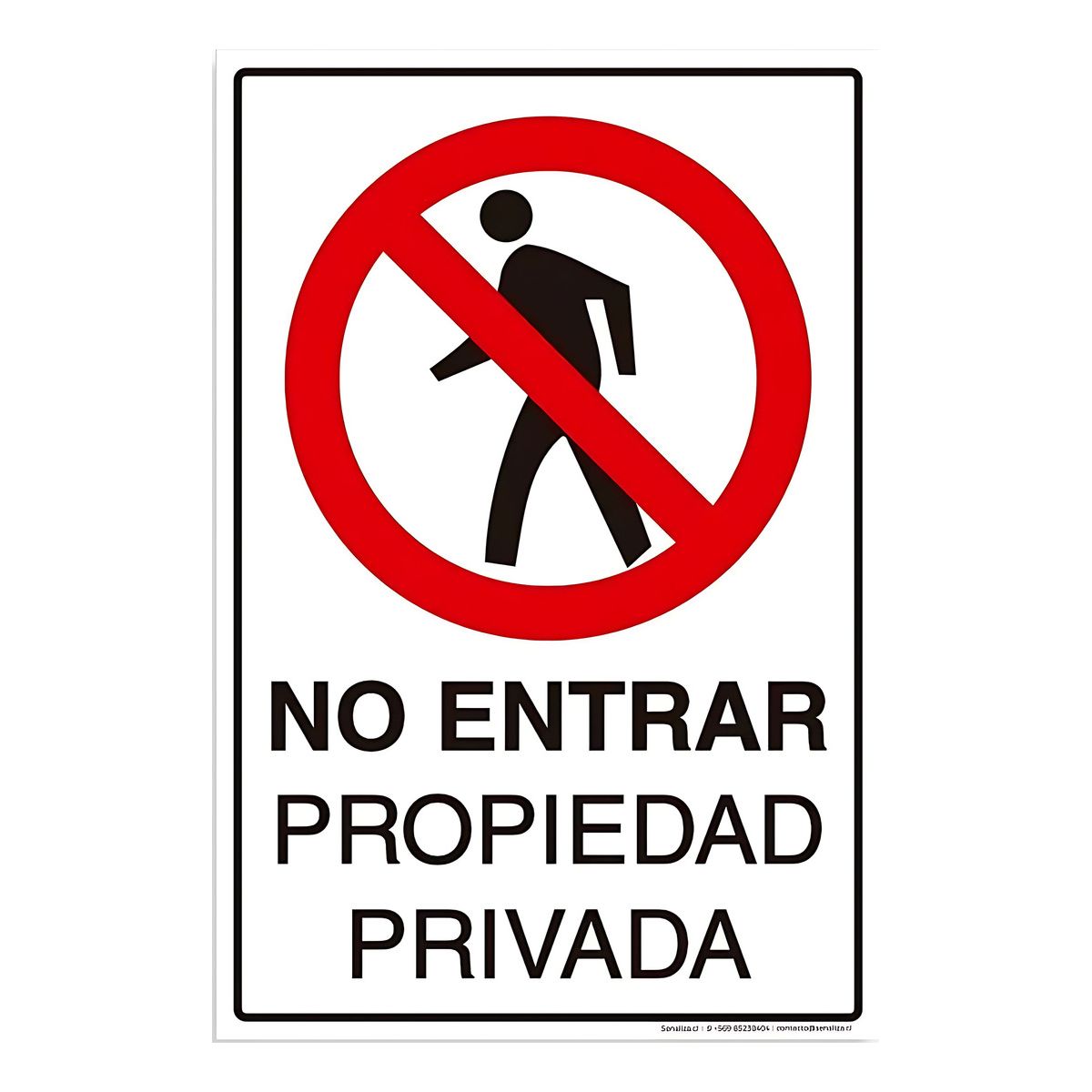 GENERICO - Señal De Advertencia No Entrar Propiedad Privada 20x30cm