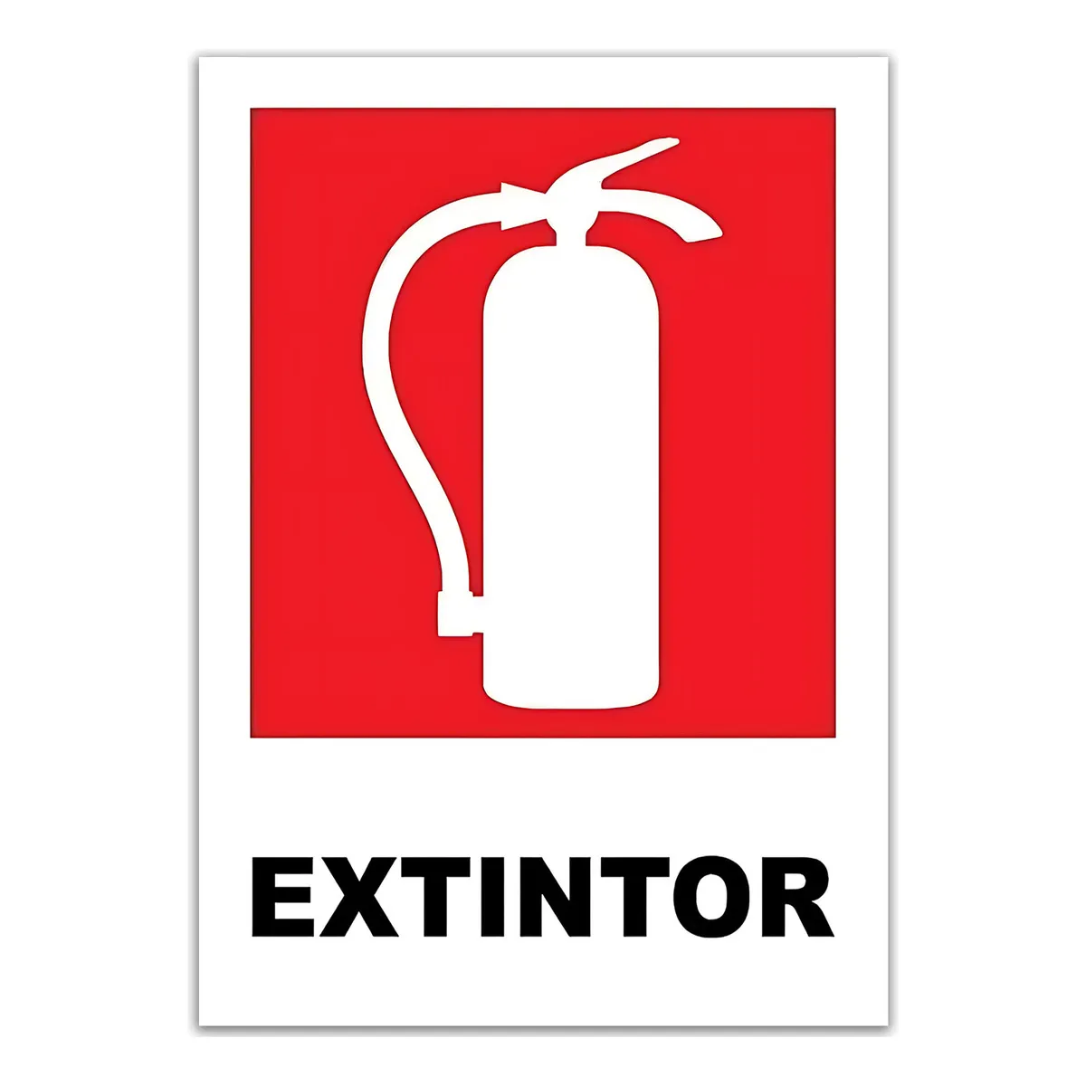 GENERICO - Señal Seguridad Extintor Aluminio Escuela Hospital 20x30cm
