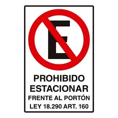 GENERICO - Señal De Advertencia No Estacionar Garaje Puerta 20x30cm