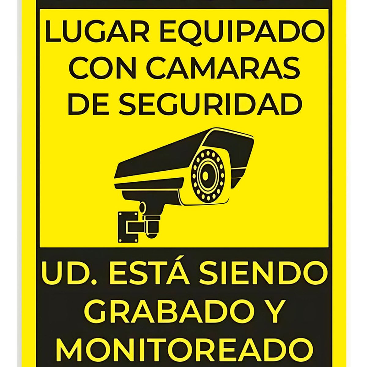 GENERICO - 20x30cm Señal De Advertencia Videovigilancia Hogar Oficina