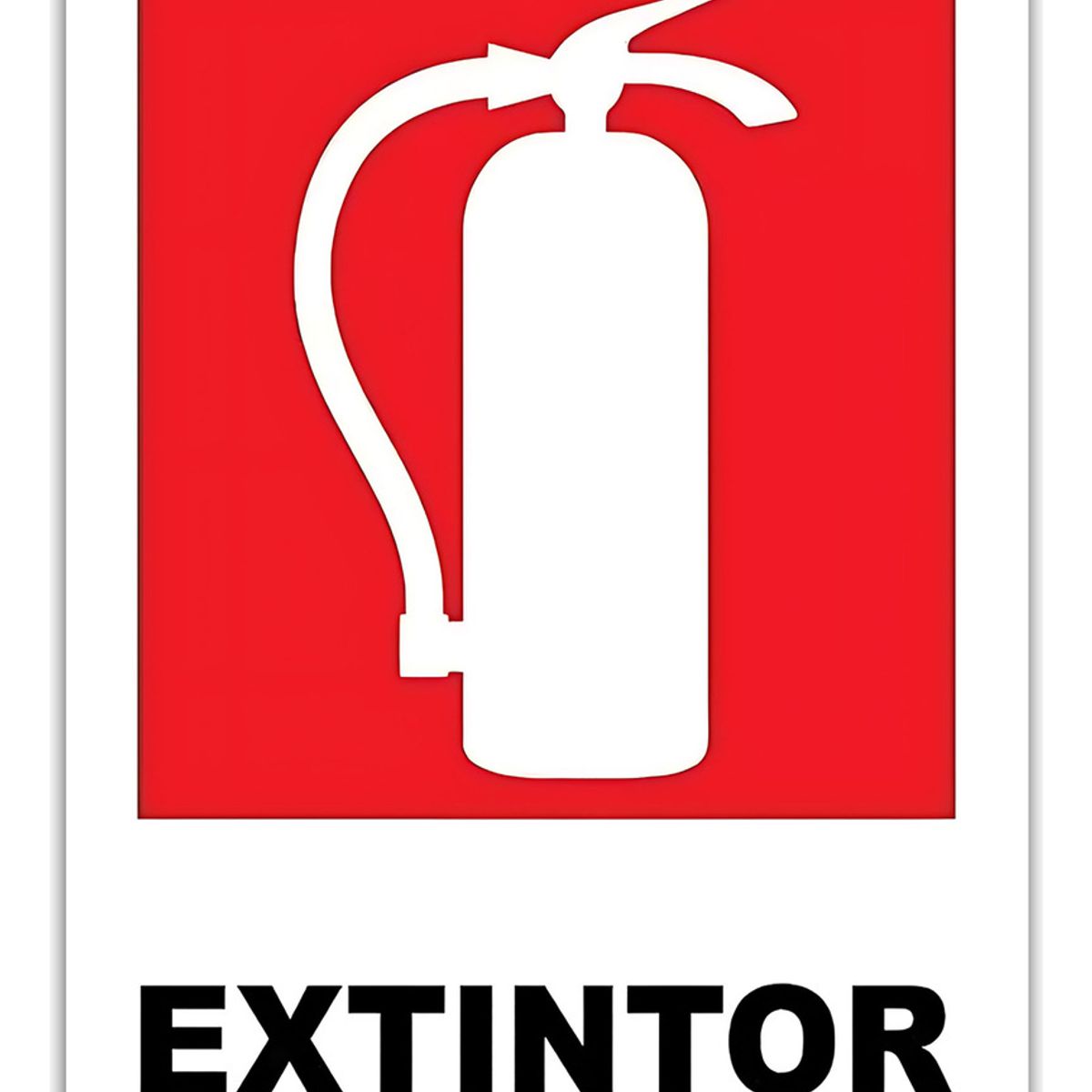 GENERICO - 20x30cm Señal Seguridad Extintor Aluminio Escuela Hospital