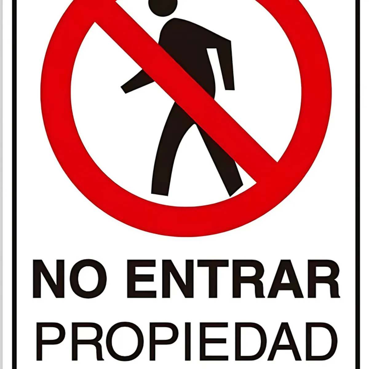 GENERICO - 20x30cm Señal De Advertencia No Entrar Propiedad Privada