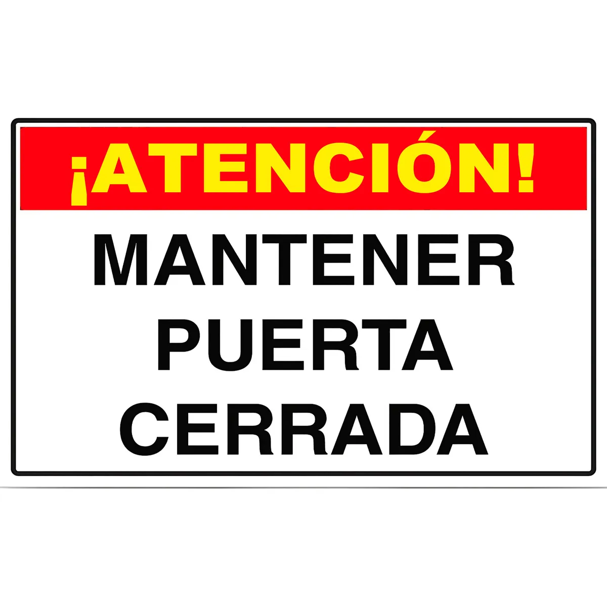 GENERICO - 30x20cm Señal De Advertencia Mantener Puerta Cerrada Oficina