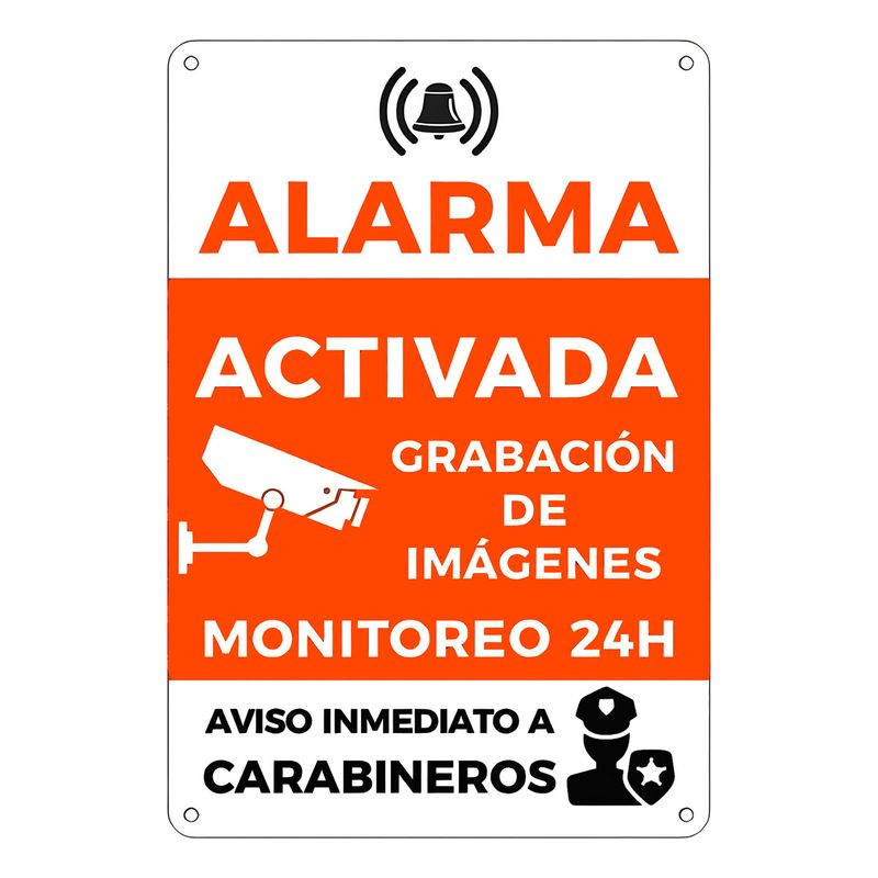 GENERICO - 20x30cm Señal De Advertencia Vigilancia Tienda Banco Hogar