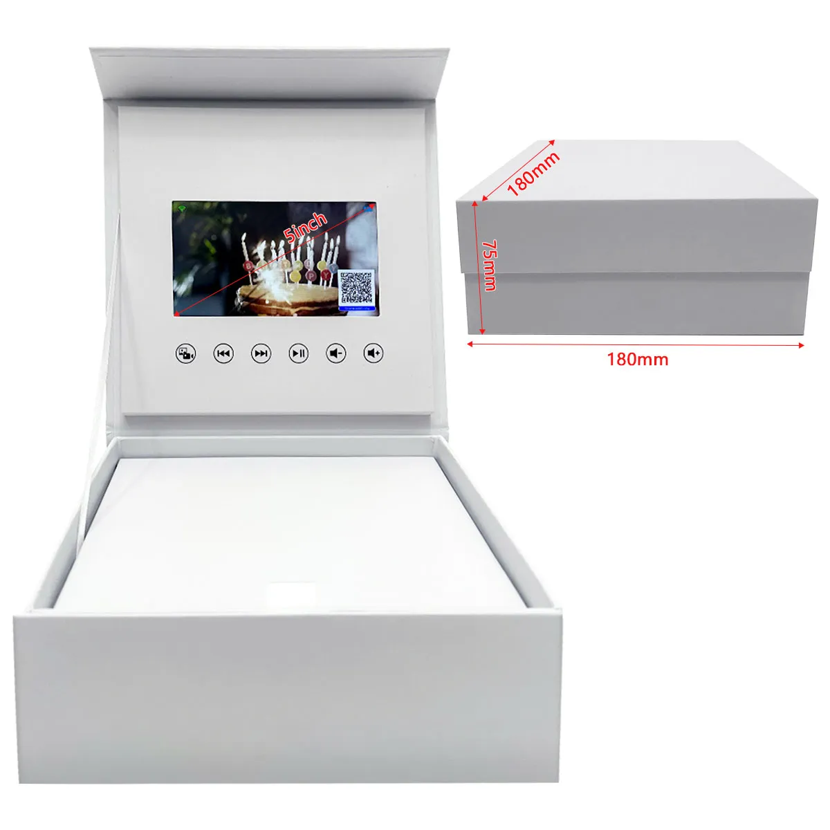 NEOSMART - Neosmart Caja Regalo 5'' Pantalla IPS  Diseño Tapa Magnética Reproduce Video