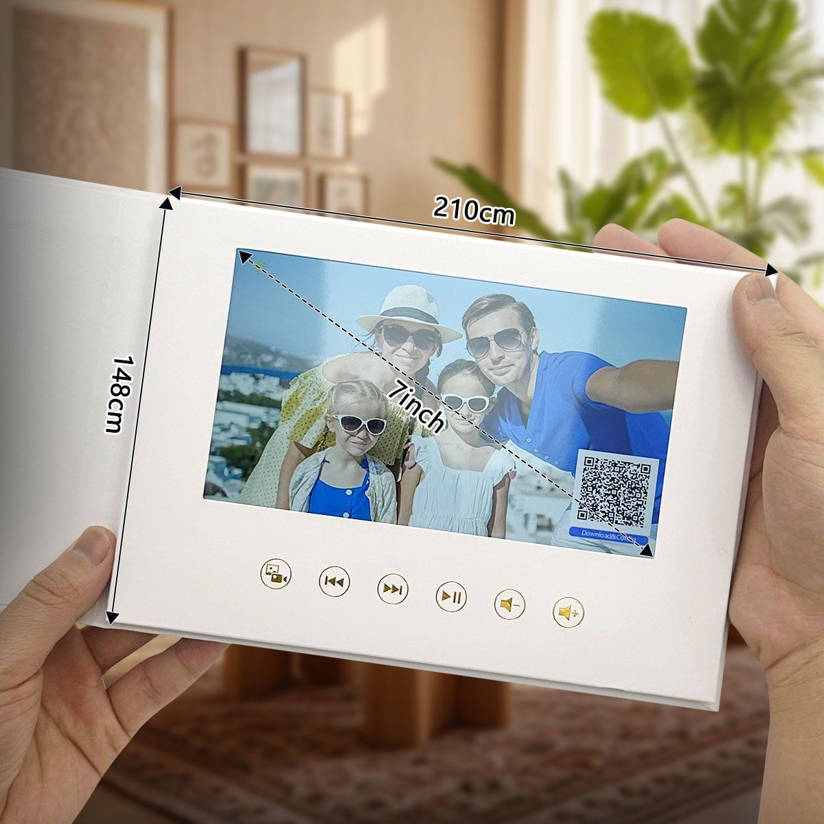 NEOSMART - Neosmart Álbum Digital Book Pantalla 7 Pulgadas 4GB 3H de VideoFotos Batería Recargable